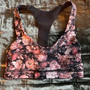 lululemon athletica Pink Floral Sports Bra